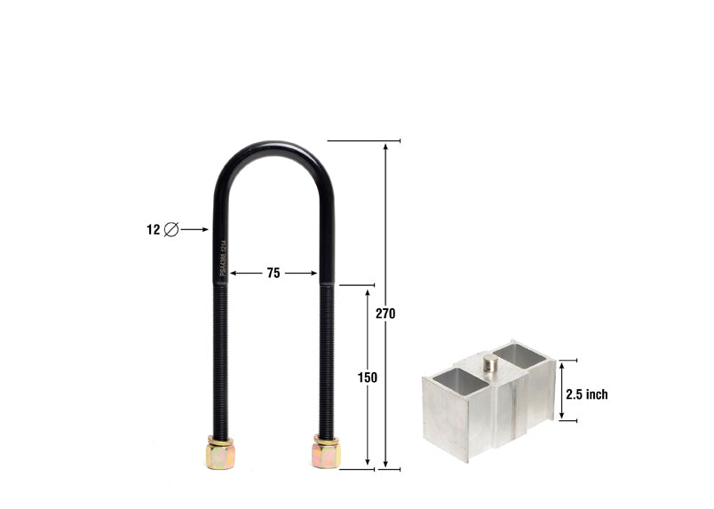Whiteline Rear Lowering Block - Kit 2.5" to Suit Chrysler, Ford, Holden Mitsubishi and Nissan | KLB1