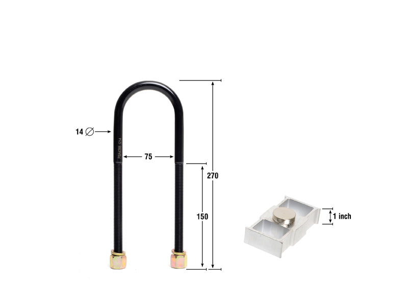 Whiteline Rear Lowering Block - Kit 1" to Suit Ford Falcon EF-FGX and FPV | KLB106-10