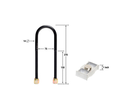 Whiteline Rear Lowering Block - Kit 1" to Suit Ford Falcon EF-FGX and FPV | KLB106-10