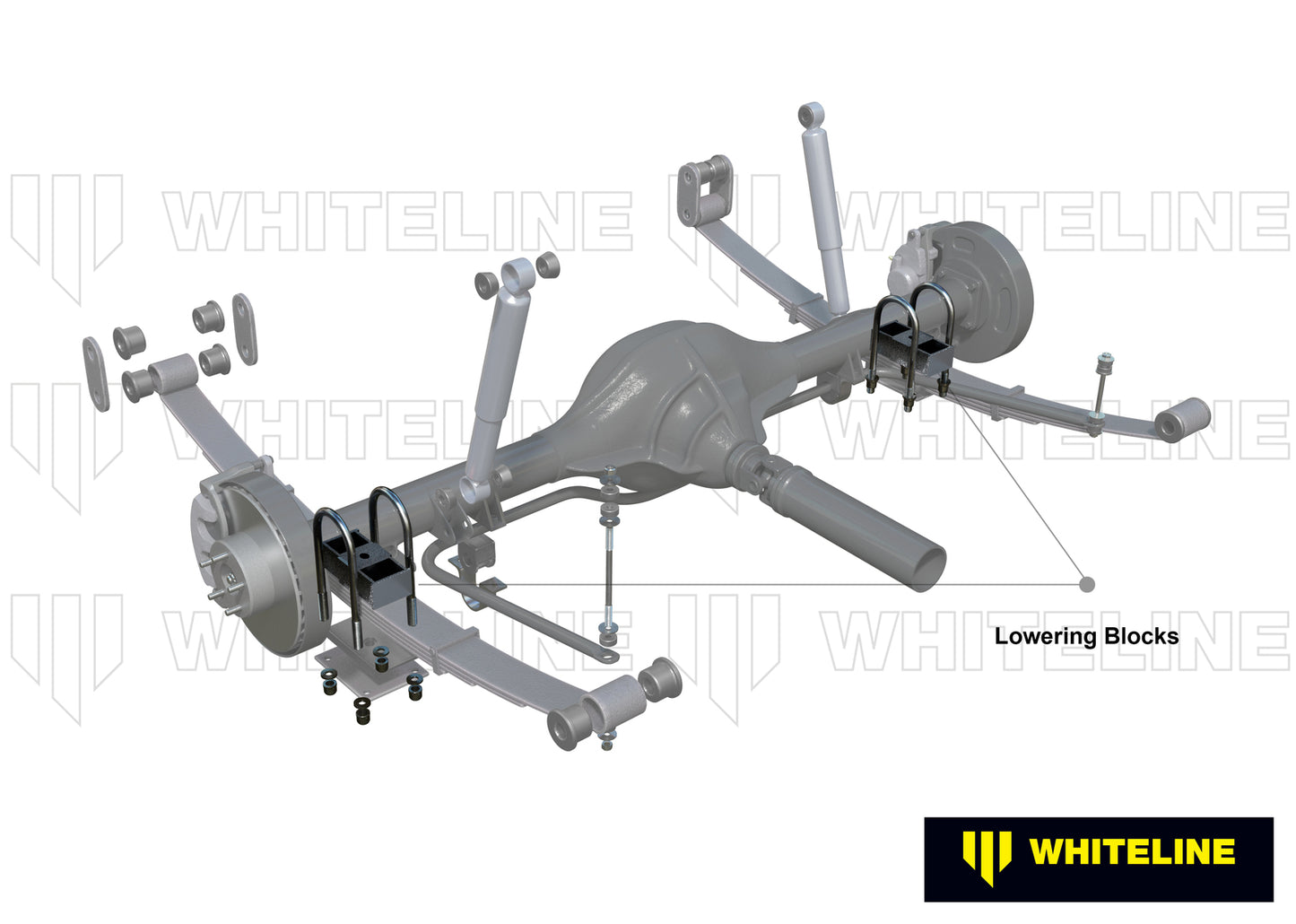 Whiteline Rear Lowering Block - Kit 1" to Suit Ford Falcon EF-FGX and FPV | KLB106-10