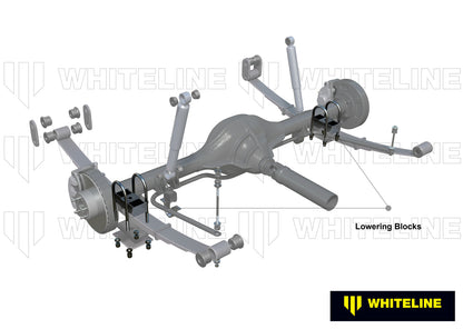 Whiteline Rear Lowering Block - Kit 1.5" to Suit Holden Crewman and One tonner VY, VZ | KLB112-15