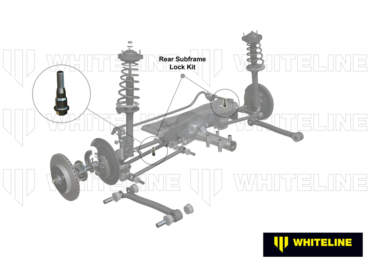 Whiteline Rear Subframe - Lock Kit to Suit Subaru Forester SF, SG and Impreza GC, GD incl WRX/STi |