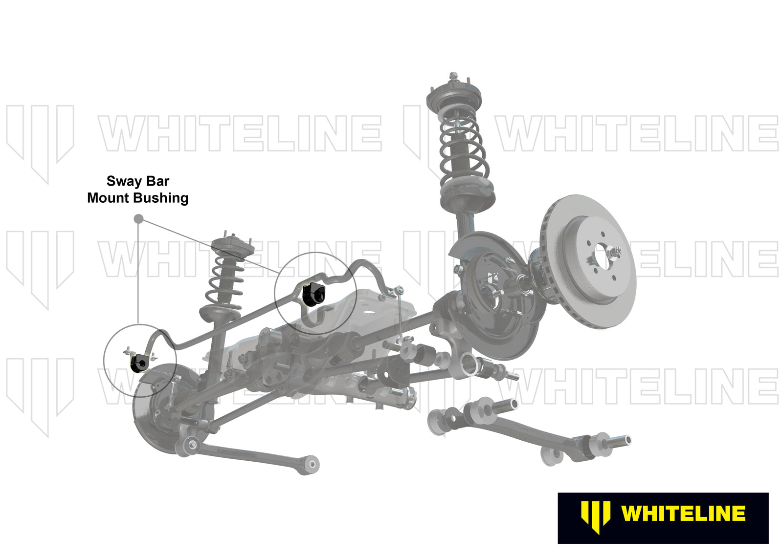 Whiteline Rear Sway Bar Mount - Bushing Kit 22mm to Suit Whiteline SwayBars | KSK016-22