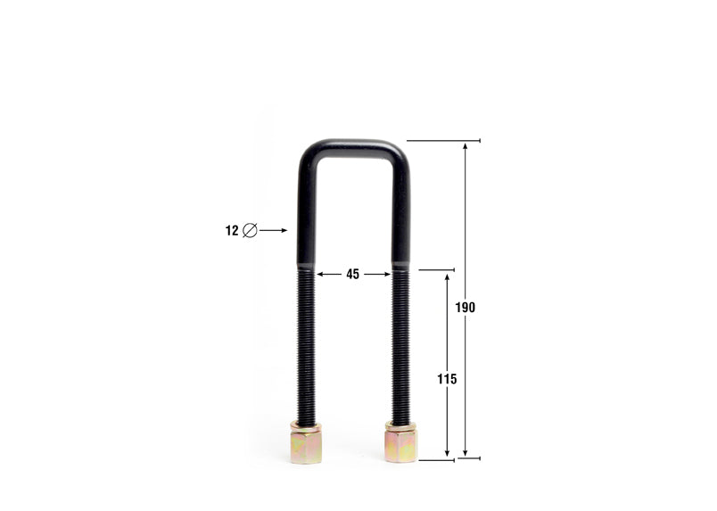 Whiteline Universal U Bolts - ID=45mm, L=175mm, Thread=M12 - square top | KUB100