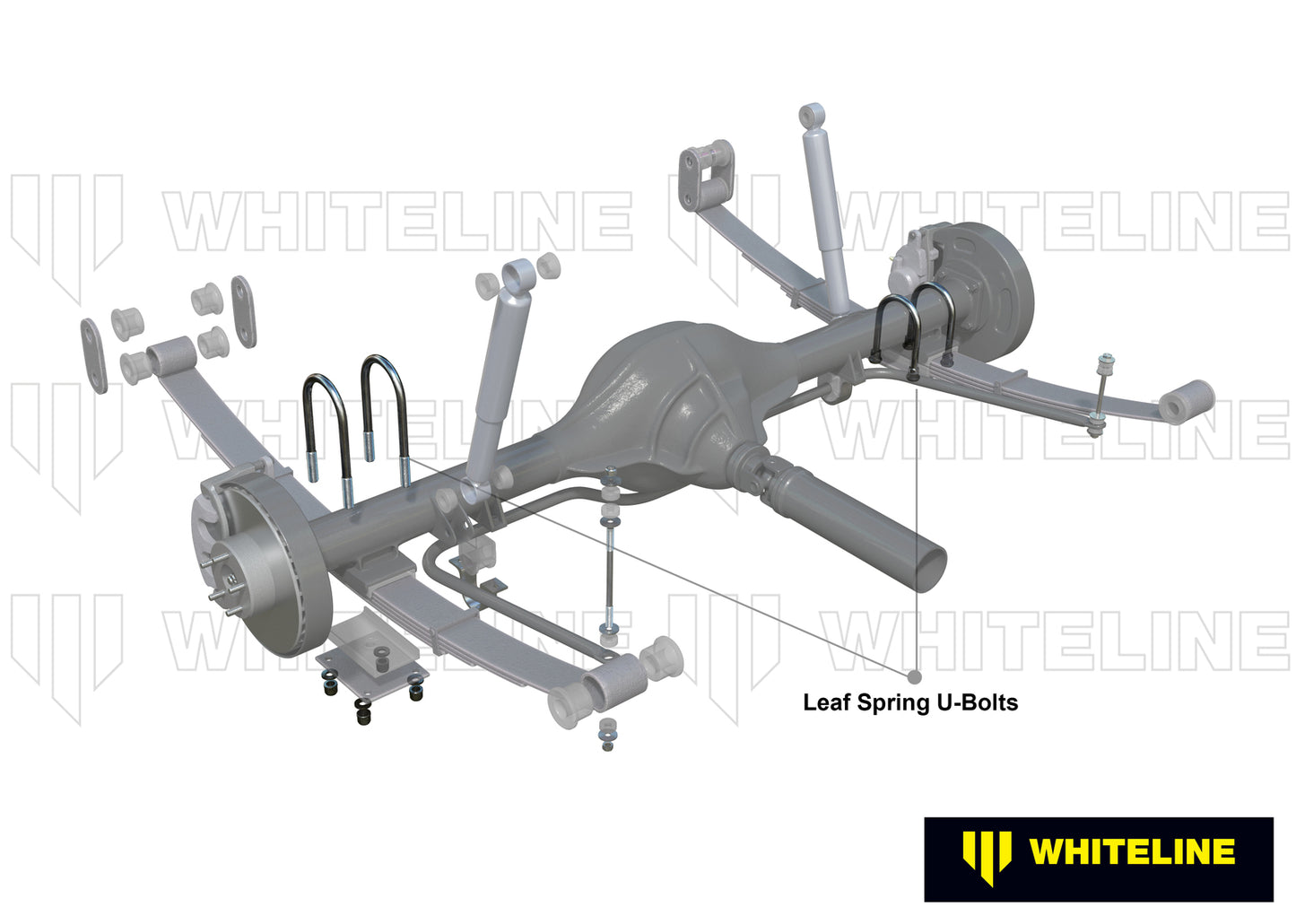 Whiteline Universal U Bolts - ID=45mm, L=175mm, Thread=M12 - square top | KUB100