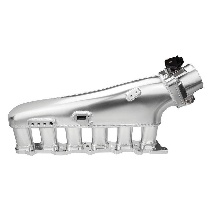 Proflow Intake Manifold Kit, Fabricated Aluminium, Polished, For Nissan RB25, Inlet Plenum, 90mm Throttle Body, Fuel Rail Kit