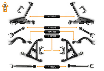 V2 PRO Arm Kit - Nissan Silvia S13 (Front & Rear)
