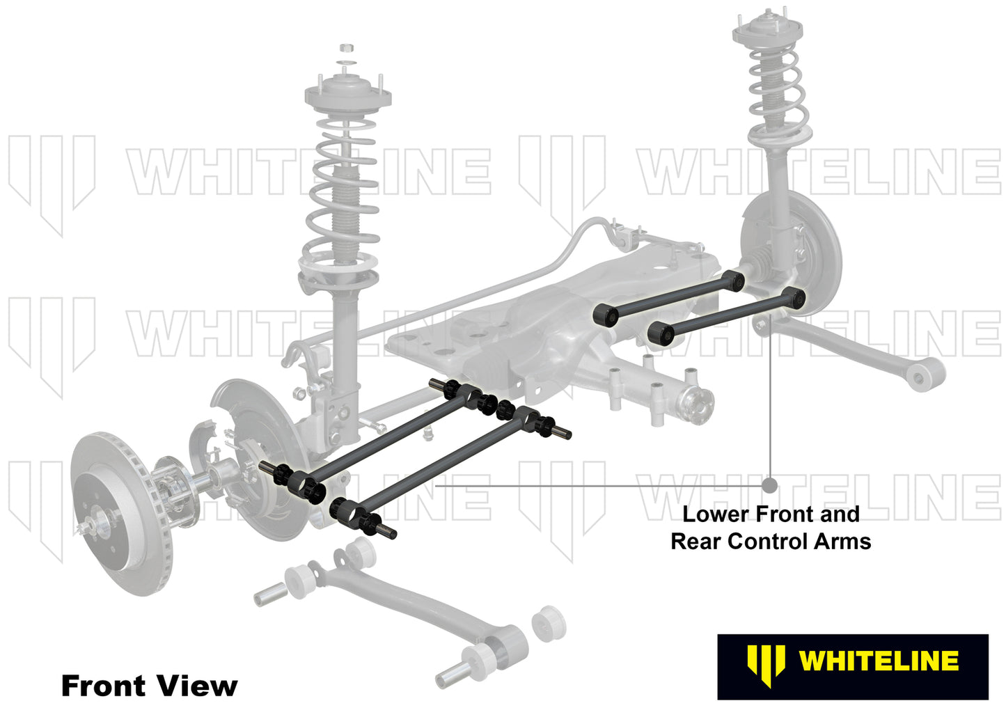 Whiteline Rear Control Arm Lower Front and Rear - Arm Bushing Service Kit to Suit Whiteline KTA108,