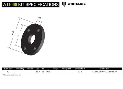 Whiteline Front Steering Coupling - Bushing Kit to Suit Chrysler Valiant and Holden HQ-WB | W11066