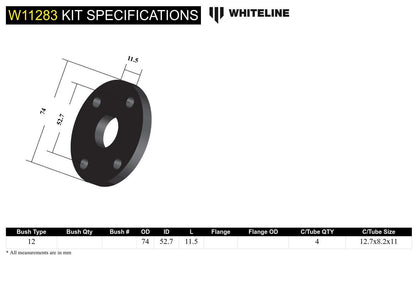 Whiteline Front Steering Coupling - Bushing Kit to Suit Holden Gemini TX-TG | W11283
