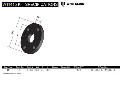 Whiteline Front Steering Coupling - Bushing Kit to Suit Ford Falcon/Fairlane XP-XF | W11415