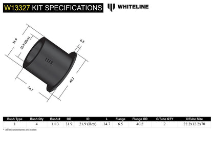 Whiteline Front Bump Steer - Correction Kit to Suit Chrysler 300C and Dodge Challenger, Charger | W1