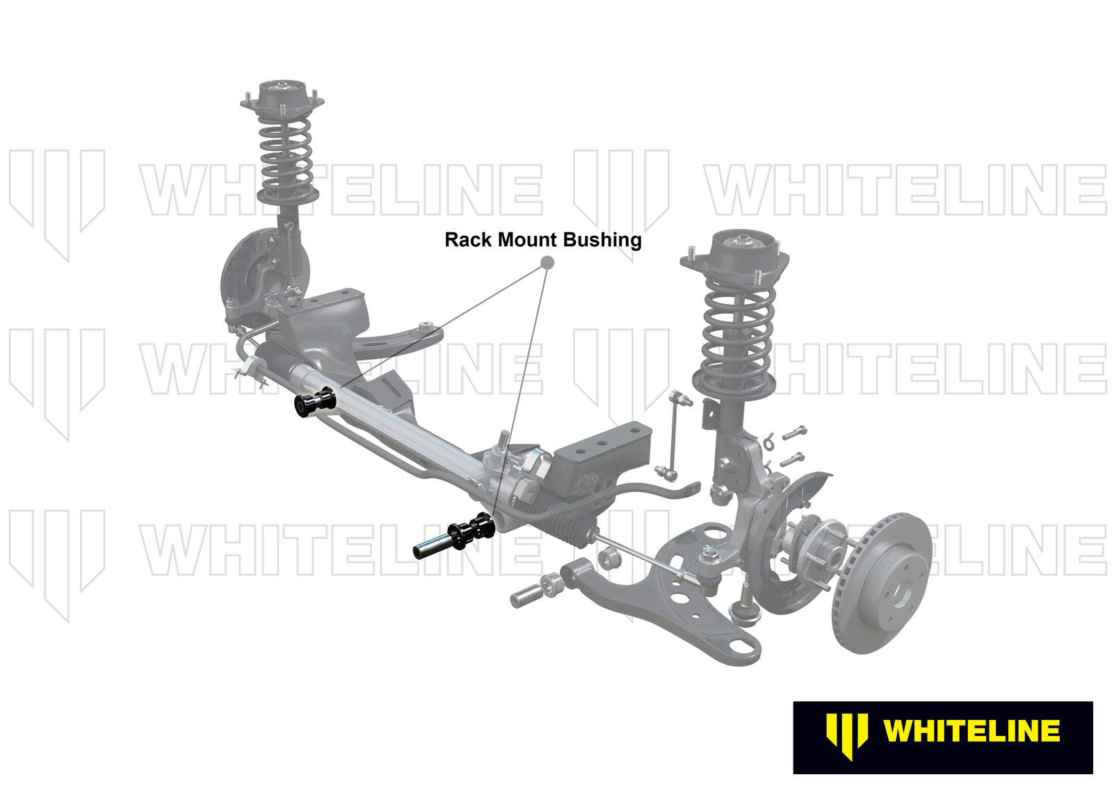 Whiteline Front Steering Rack and Pinion - Mount Bushing Kit to Suit Honda Civic Type R VII Gen and
