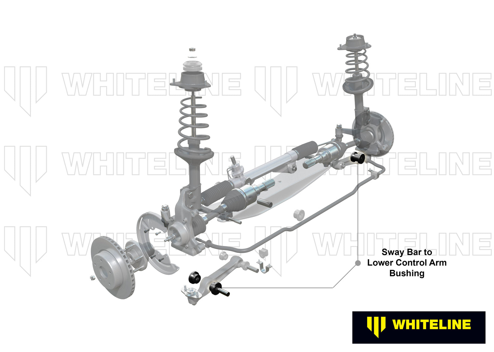 Whiteline Front Sway Bar To Control Arm - Bushing Kit to Suit Ford Festiva and Mazda 121, 323, RX2-R