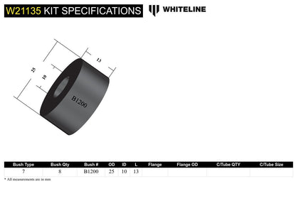 Whiteline Sway Bar Link - Bushing Kit to Suit Various Applications | W21135