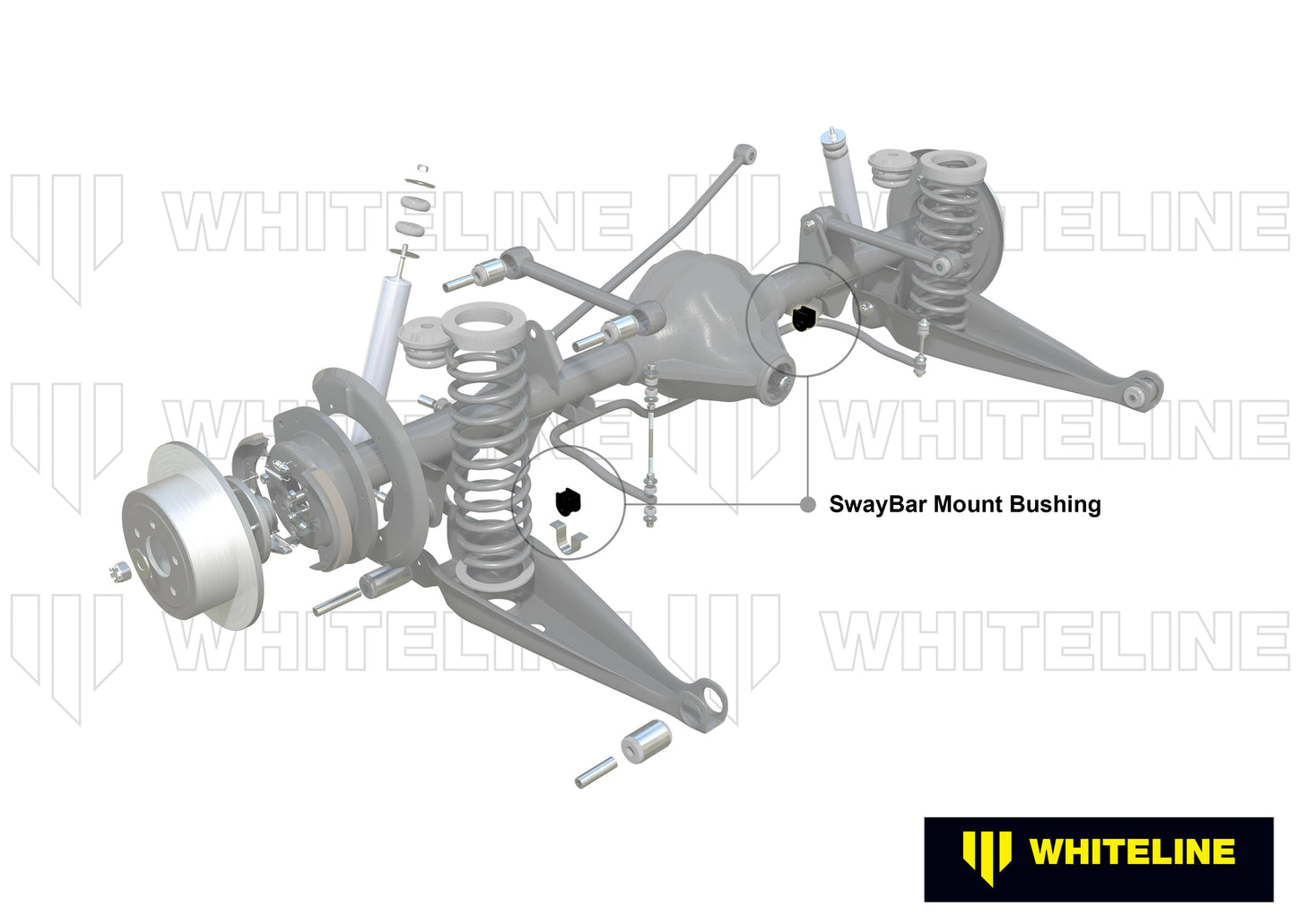 Whiteline Sway Bar Mount - Bushing Kit 19mm to Suit Holden Commodore VB-VS and HSV, Nissan 180B, 200