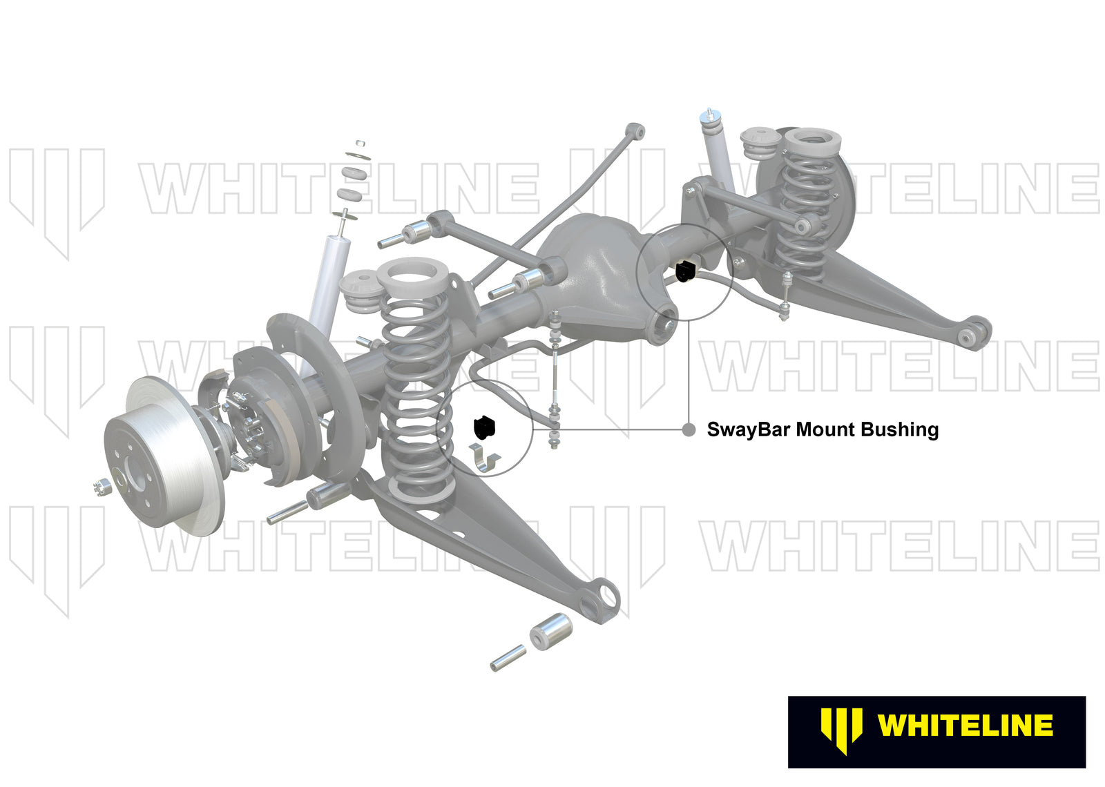 Whiteline Sway Bar Mount - Bushing Kit 19mm to Suit Holden Commodore VB-VS and HSV, Nissan 180B, 200