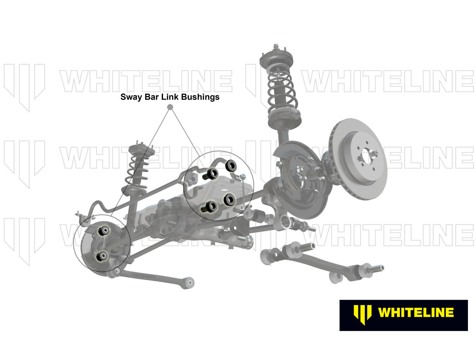 Whiteline Rear Sway Bar Link - Bushing Kit to Suit Subaru Forester, Impreza, Liberty and Outback | W