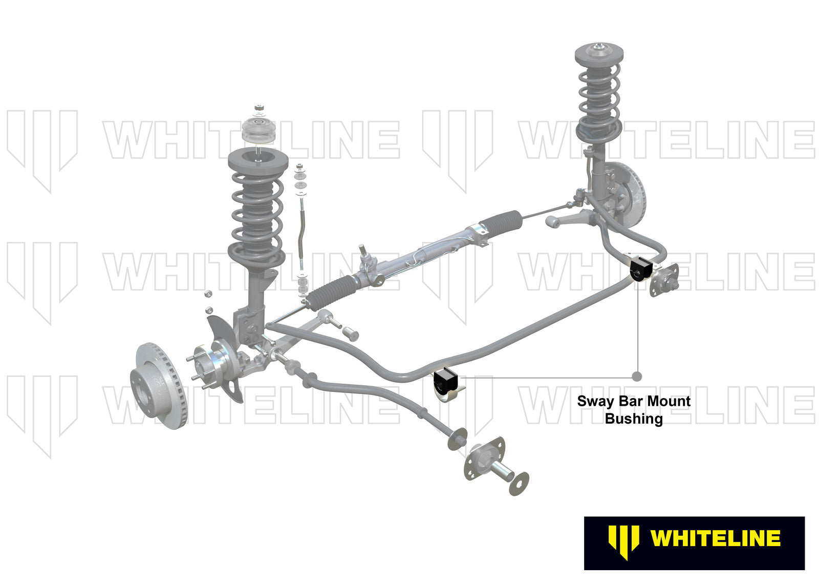 Whiteline Front Sway Bar Mount - Bushing Kit 22mm to Suit Subaru Brumby and Leone | W22948