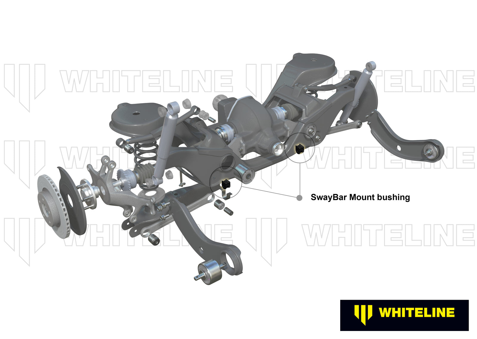 Whiteline Rear Sway Bar Mount - Bushing Kit 19mm 'Grease Free' to Suit Ford Falcon/Fairlane BA-FGX a