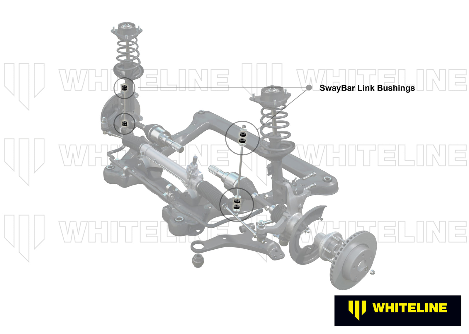 Whiteline Front Sway Bar Link - Bushing Kit to Suit Toyota Echo NCP10, 12, 13 | W23365