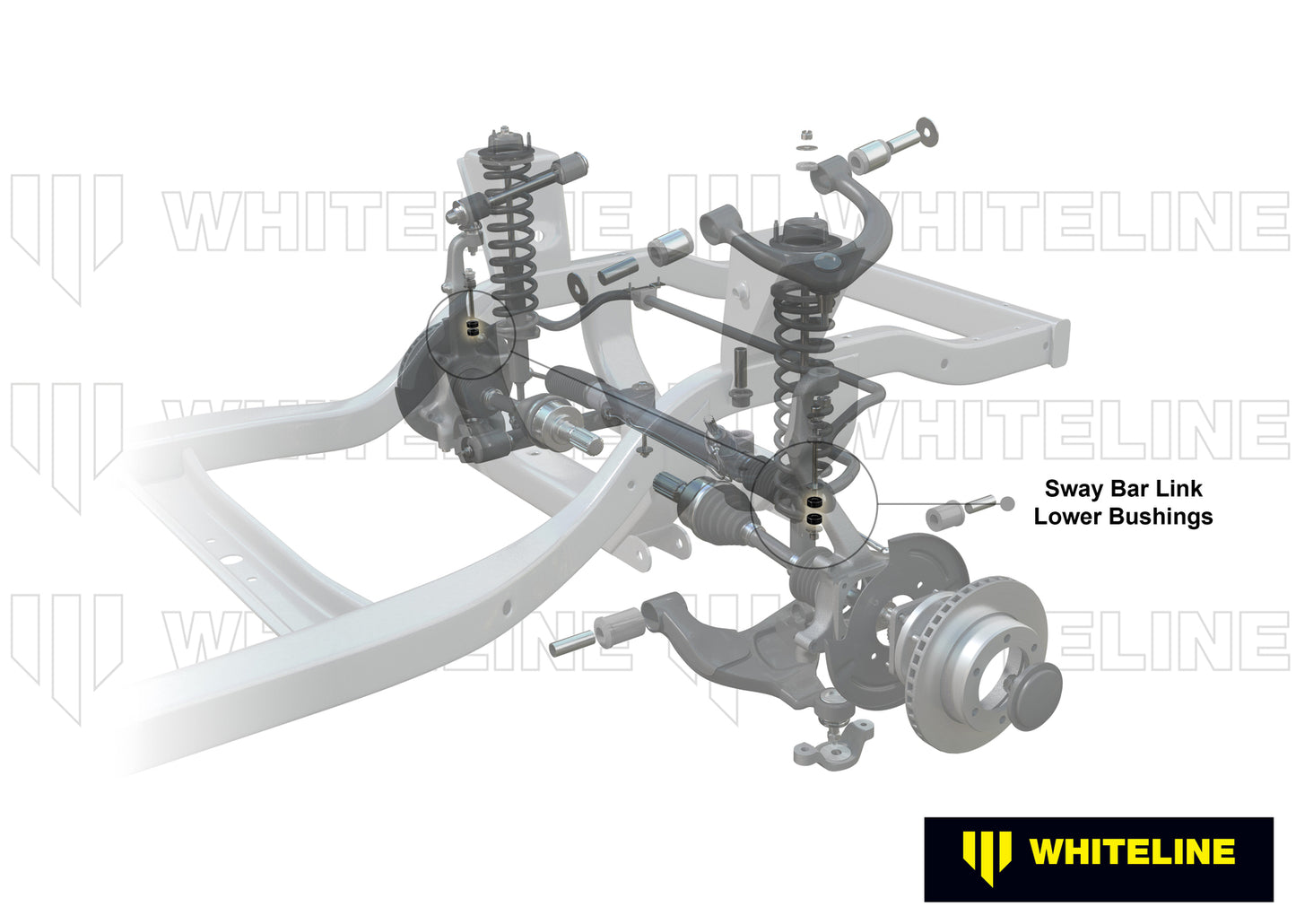 Whiteline Front Sway Bar Link - Lower Eye Bushing Kit to Suit Volkswagen Transporter T3 | W23410