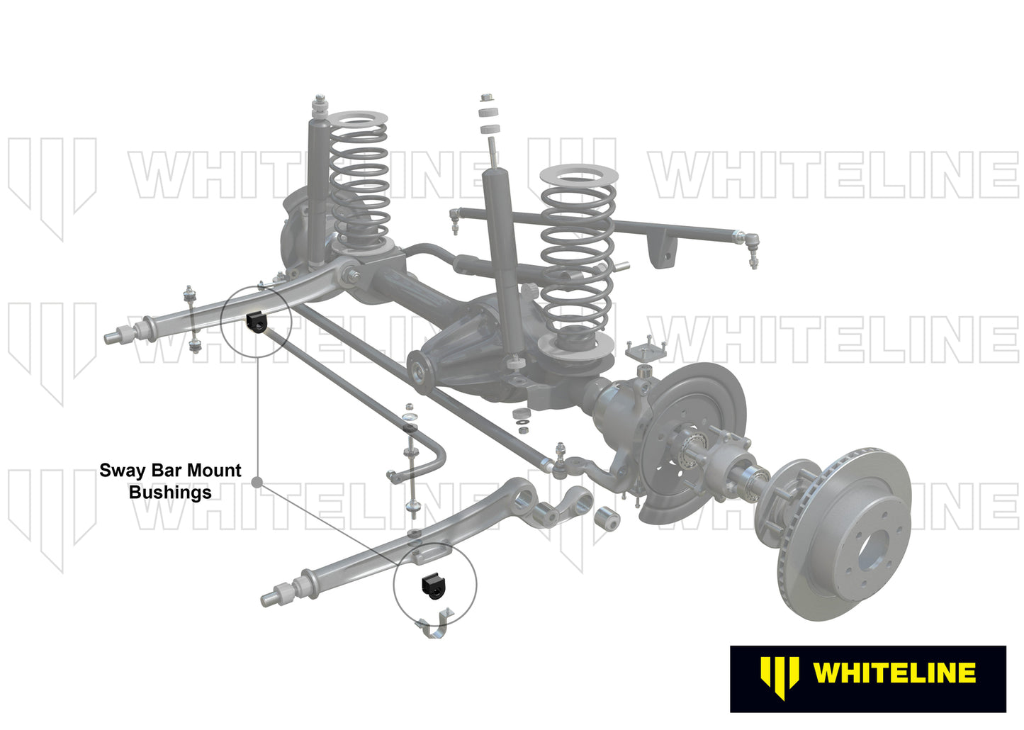 Whiteline Front Sway Bar Mount - Bushing Kit 24mm to Suit NissanPatrol GU and Pathfinder R50 | W2342