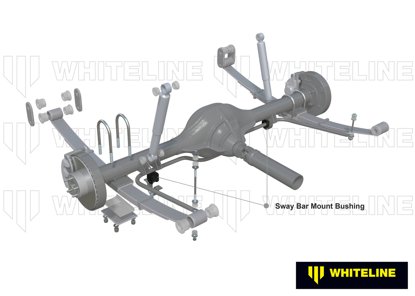 Whiteline Front Sway Bar Mount - Bushing Kit 24mm to Suit Nissan Patrol GQ Cab Chassis Leaf Spring |