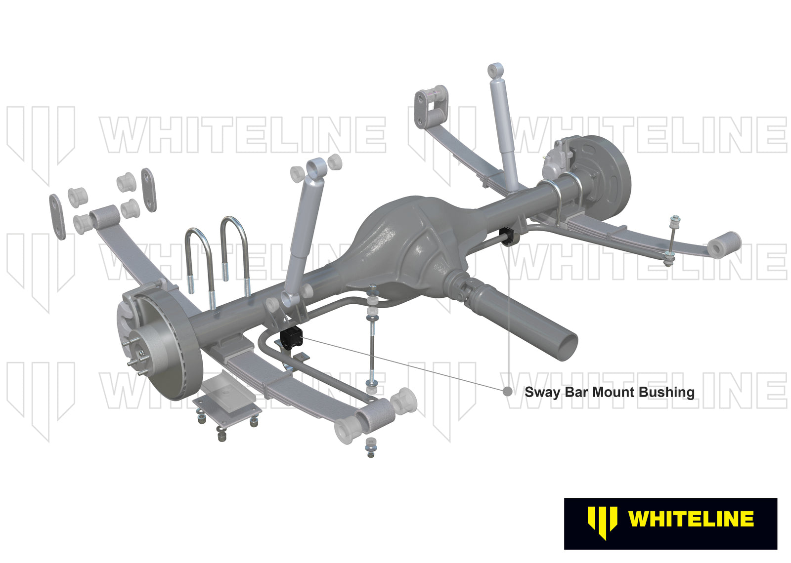 Whiteline Front Sway Bar Mount - Bushing Kit 24mm to Suit Nissan Patrol GQ Cab Chassis Leaf Spring |