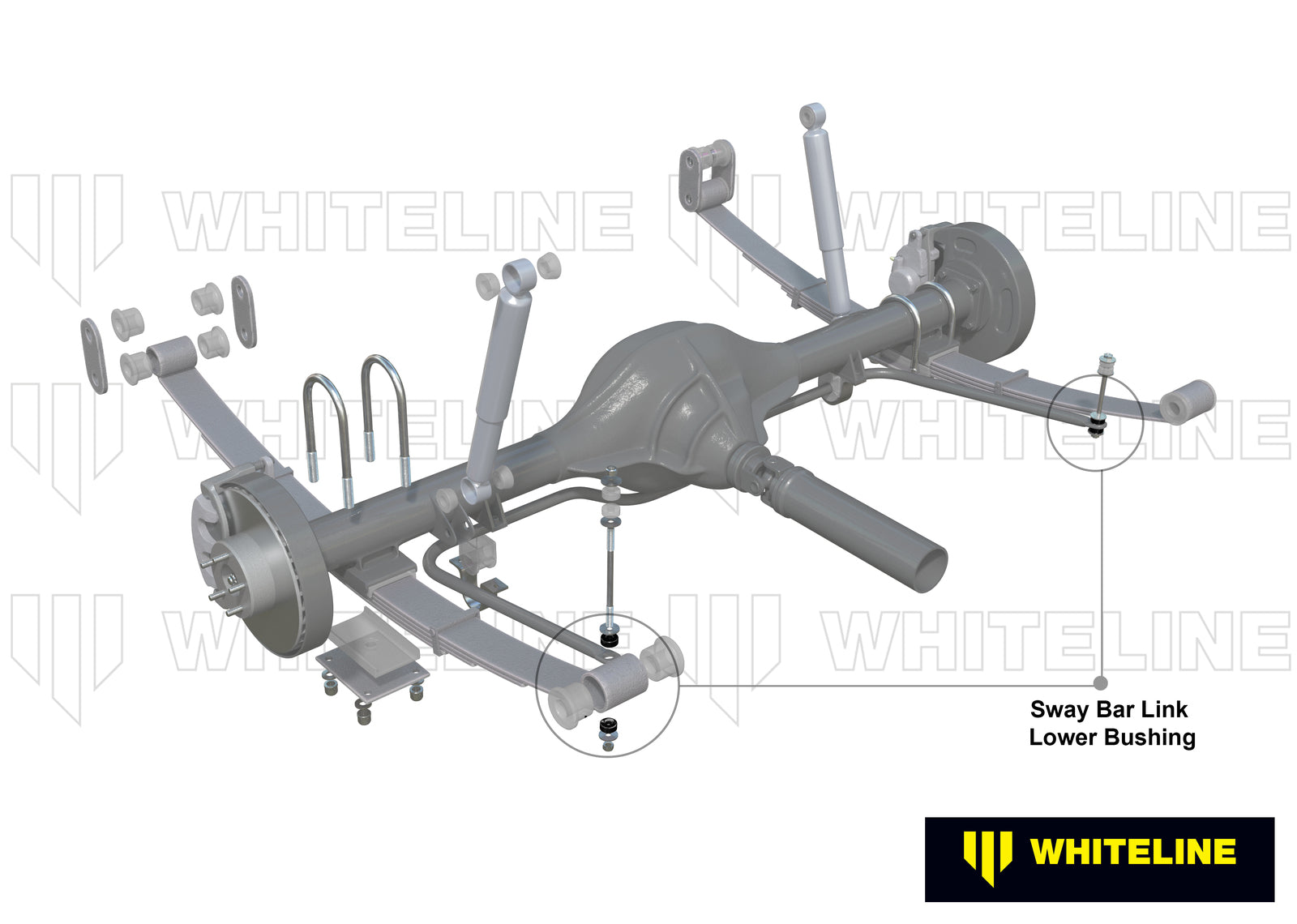 Whiteline Sway Bar Link - Lower Bushing Kit to Suit Jeep Cherokee XJ | W23453