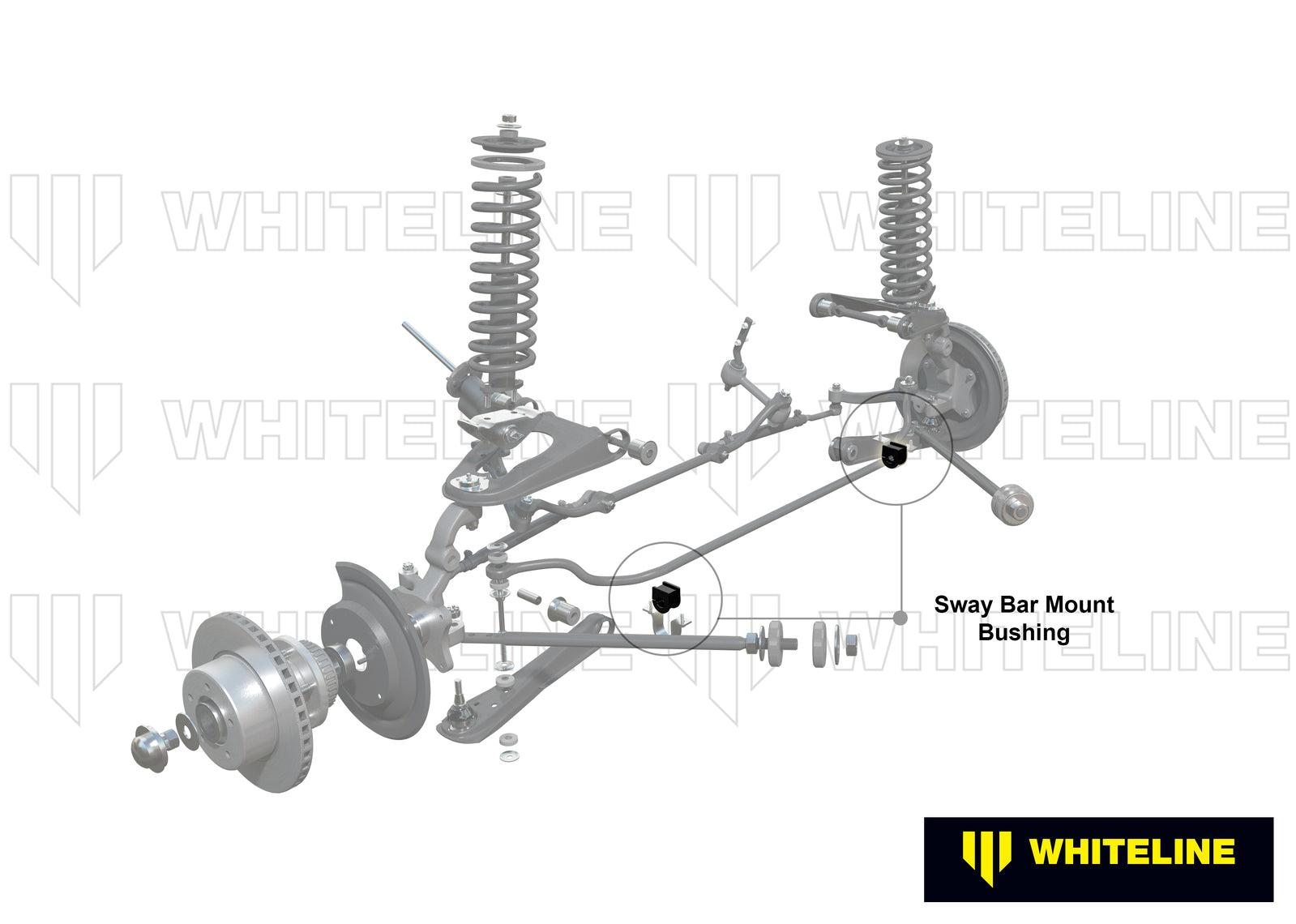 Whiteline Front Sway Bar Mount - Bushing Kit 20mm to Suit Nissan Navara D21 and Pathfinder WD21 | W2