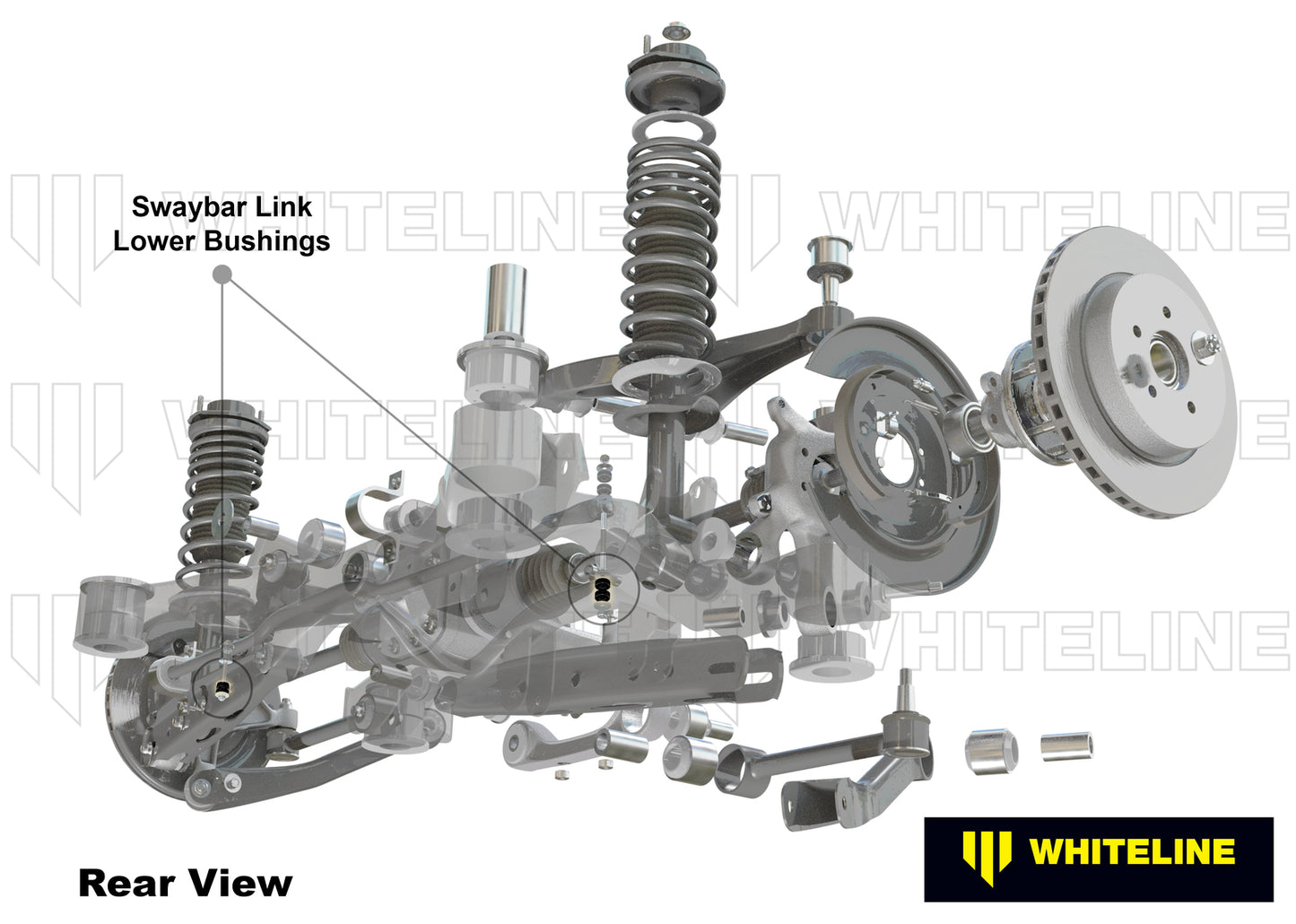 Whiteline Rear Sway Bar Link - Lower Bushing Kit to Suit Toyota Rav 4 ACA31 | W23494