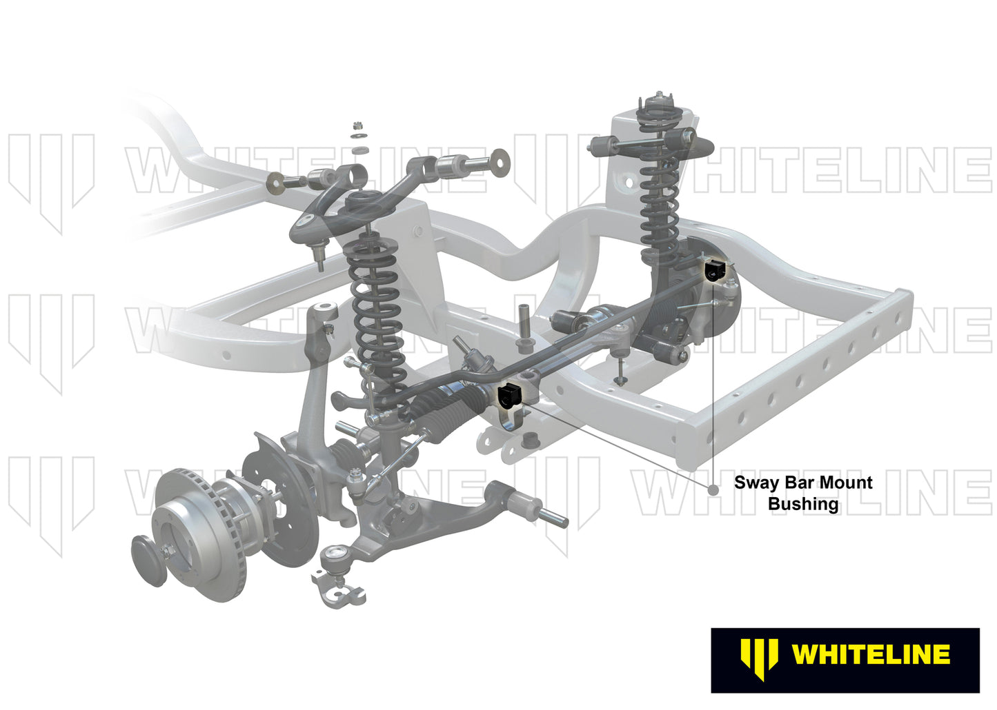 Whiteline Front Sway Bar Mount - Bushing Kit 30mm to Suit Ford Ranger, Everest and Mazda BT-50 | W23