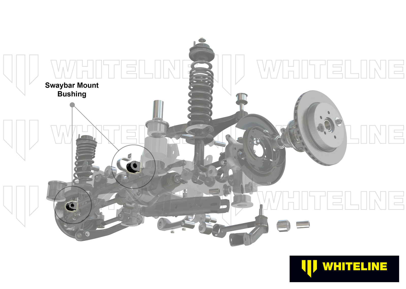 Whiteline Rear Sway Bar Mount - Bushing Kit 18m to Suit Audi, Seat, Skoda and Volkswagen PQ35 Fwd/Aw