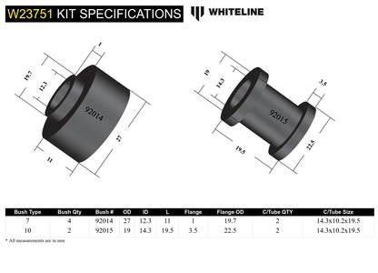 Whiteline Rear Sway Bar Link - Bushing Kit to Suit Ford Falcon/Fairlane BA-FGX, Territory SX-SZ and