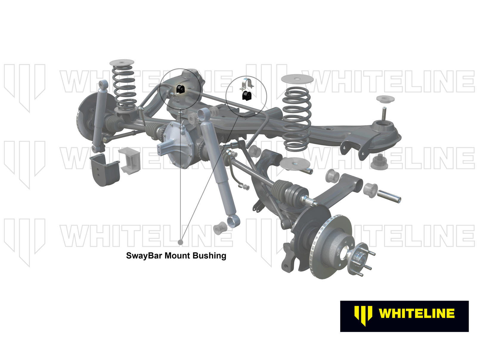Whiteline Rear Sway Bar Mount - Bushing Kit 16mm to Suit Holden Commodore, Apollo, Nova, HSV and Toy