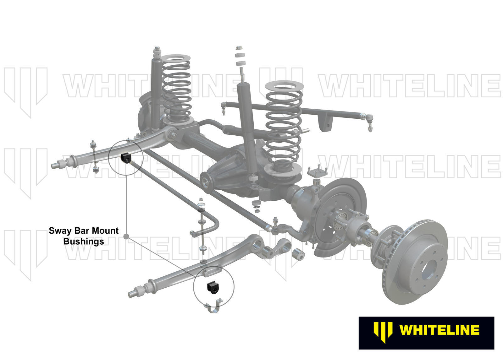 Whiteline Front Sway Bar Mount - Bushing Kit 29mm to Suit Toyota Land Cruiser 80, 105 Series and 4Ru