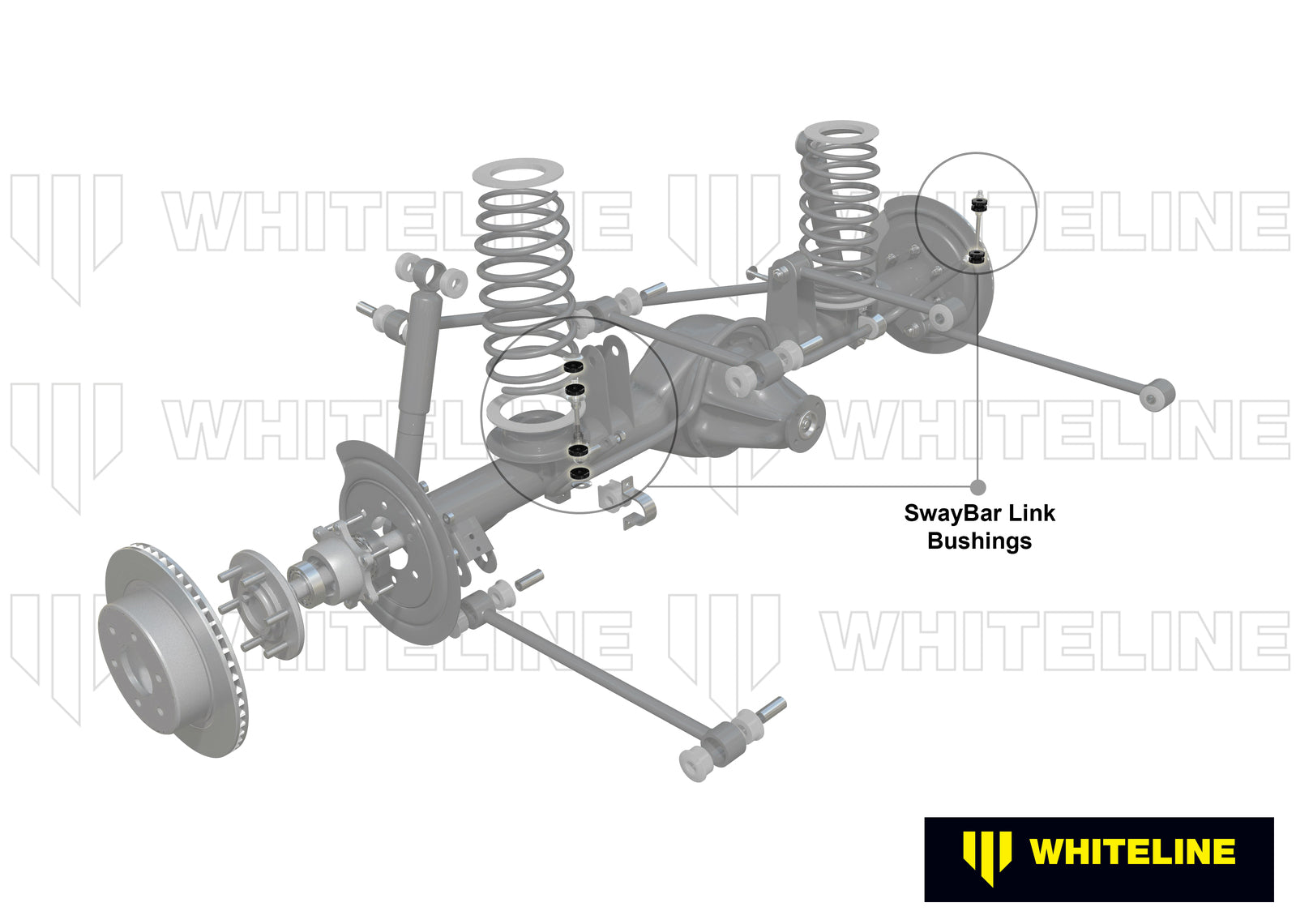Whiteline Shock Absorber - Bushing Kit to Suit Land Rover Defender, Discovery and Range Rover | W316