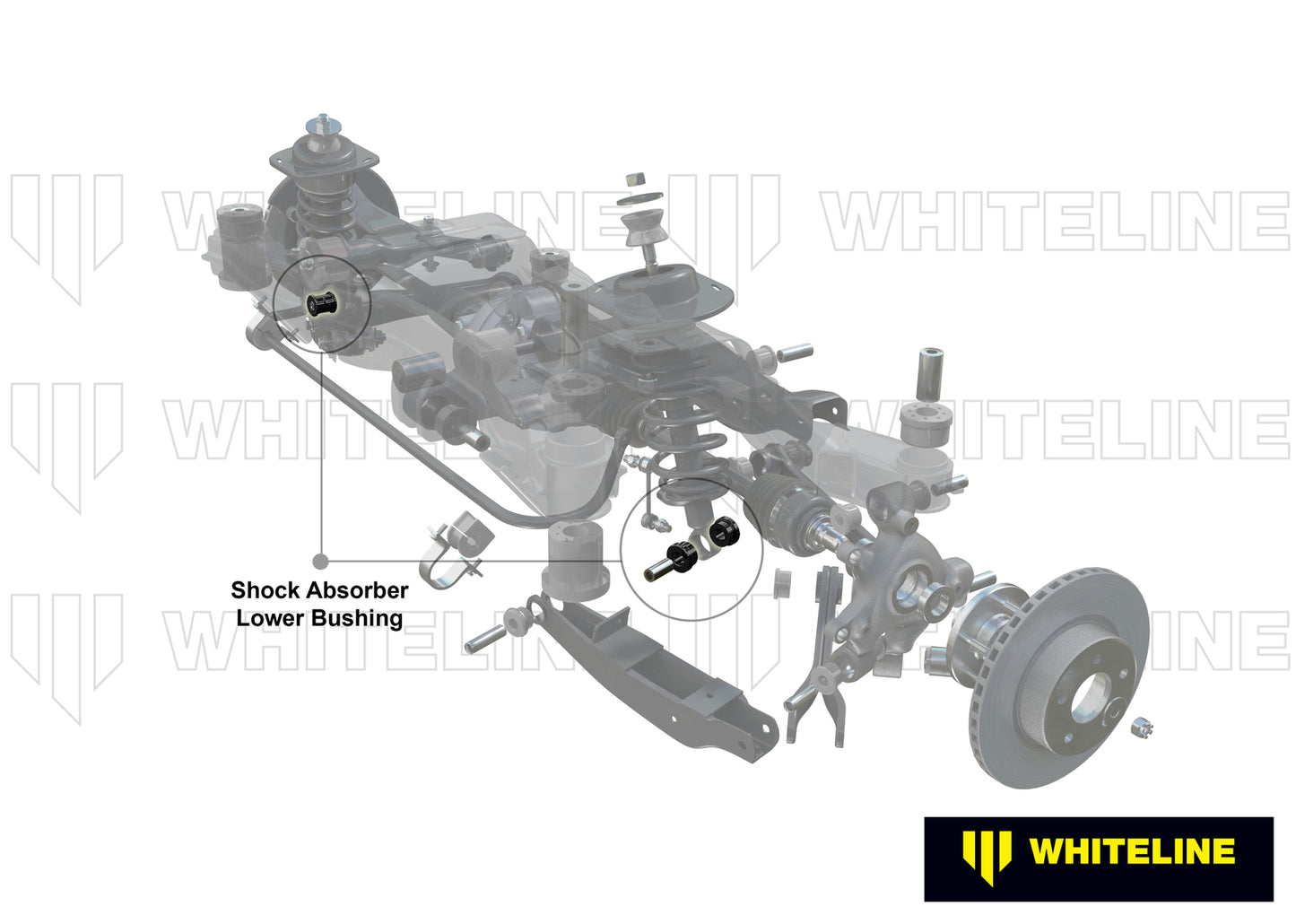 Whiteline Rear Shock Absorber - Lower Bushing Kit to Suit Holden Commodore VE, VF and HSV | W33168