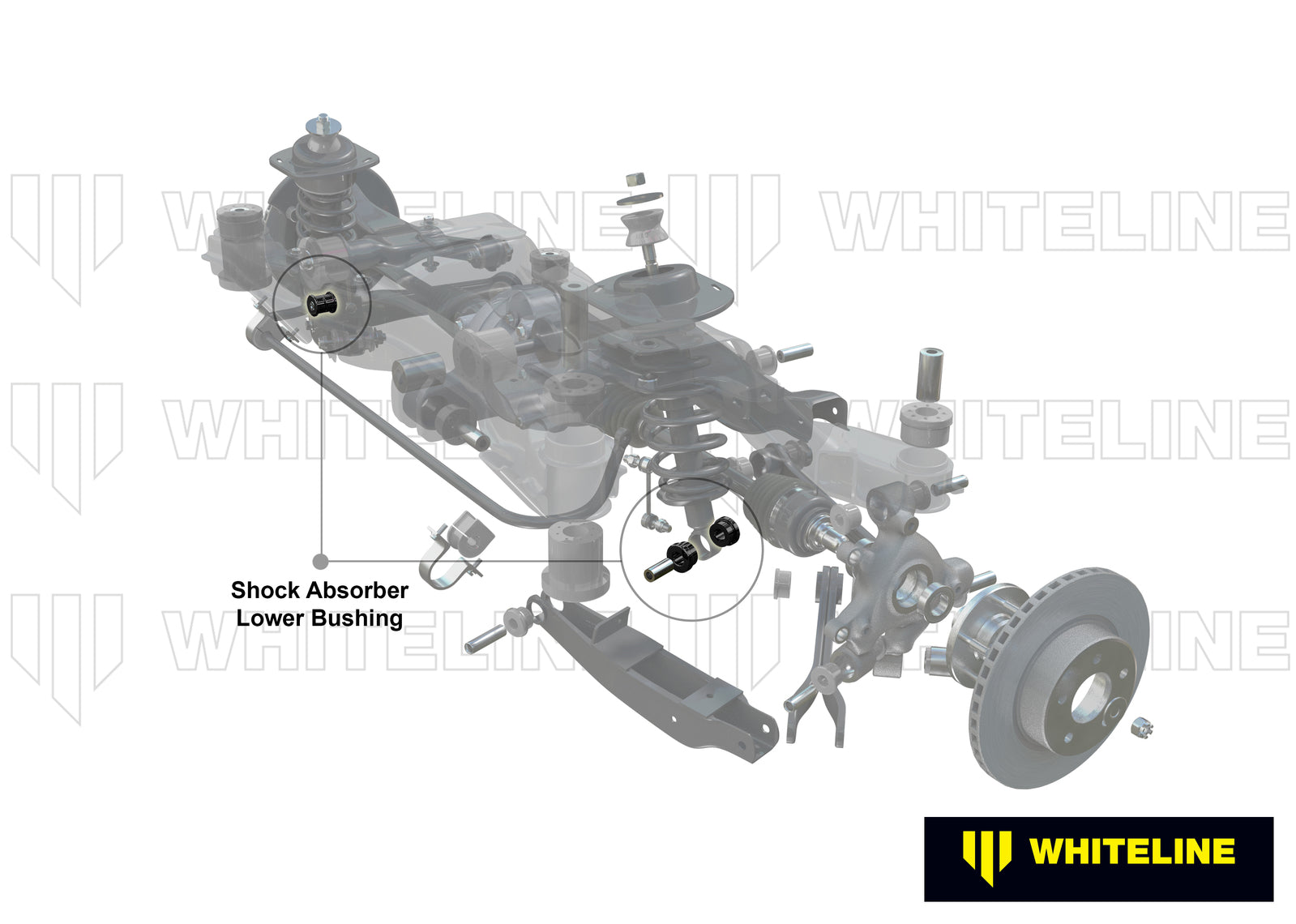 Whiteline Rear Shock Absorber - Lower Bushing Kit to Suit Holden Commodore VE, VF and HSV | W33168