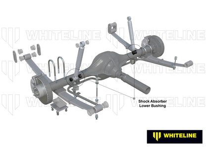 Whiteline Rear Shock Absorber - Lower Bushing Kit to Suit Nissan Navara D40 2wd/4wd | W33325