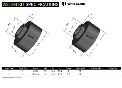 Whiteline Front Shock Absorber - Upper Bushing Kit to Suit Toyota Land Cruiser 200 Series | W33344