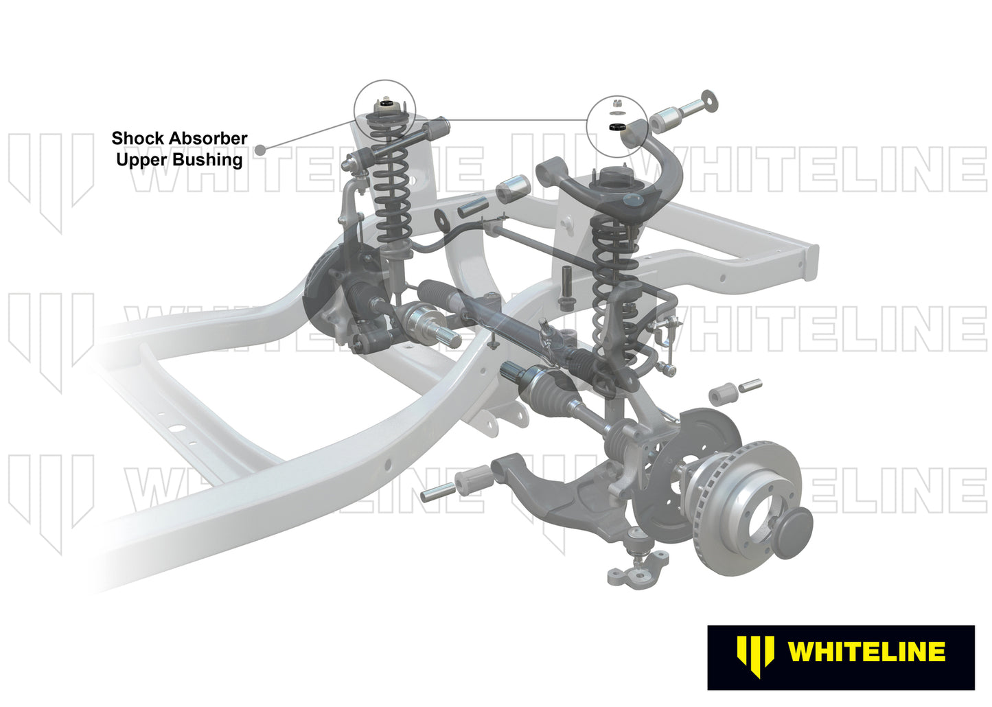 Whiteline Front Shock Absorber - Upper Bushing Kit to Suit Ford Everest, Ranger and Mazda BT-50 | W3