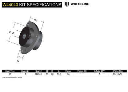 Whiteline Rear Stru Mount - Kit to Suit BMW 3 Series, M3 and Z3 | W44040
