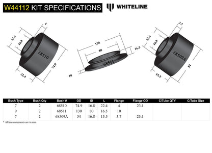 Whiteline Front Strut Mount - Bushing Kit to Suit Toyota Land Cruiser 200 Series | W44112