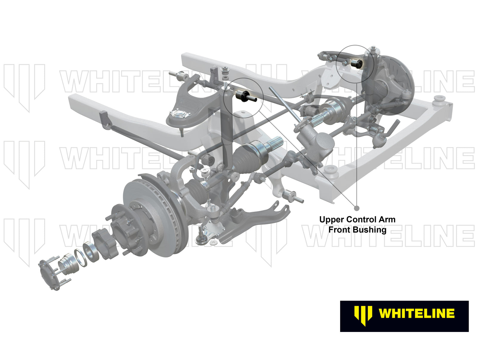Whiteline Front Control Arm Upper - Inner Front Bushing Kit to Suit Toyota HiLux, 4Runner and HiAce