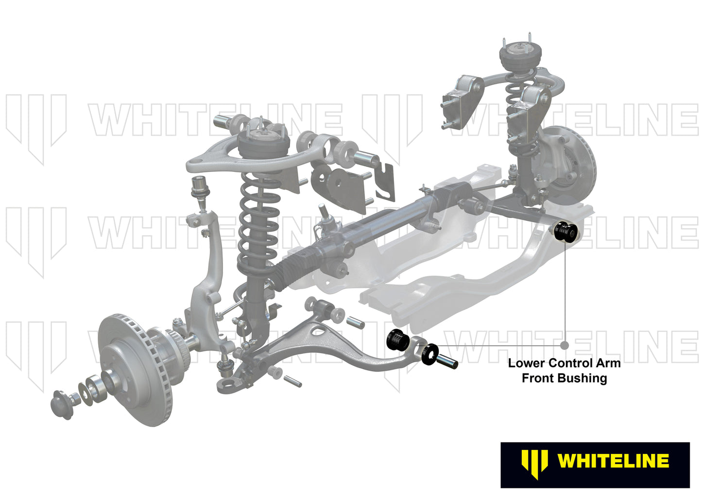 Whiteline Front Control Arm Lower - Inner Front Bushing Kit Double Offset to Suit Ford Falcon/Fairla