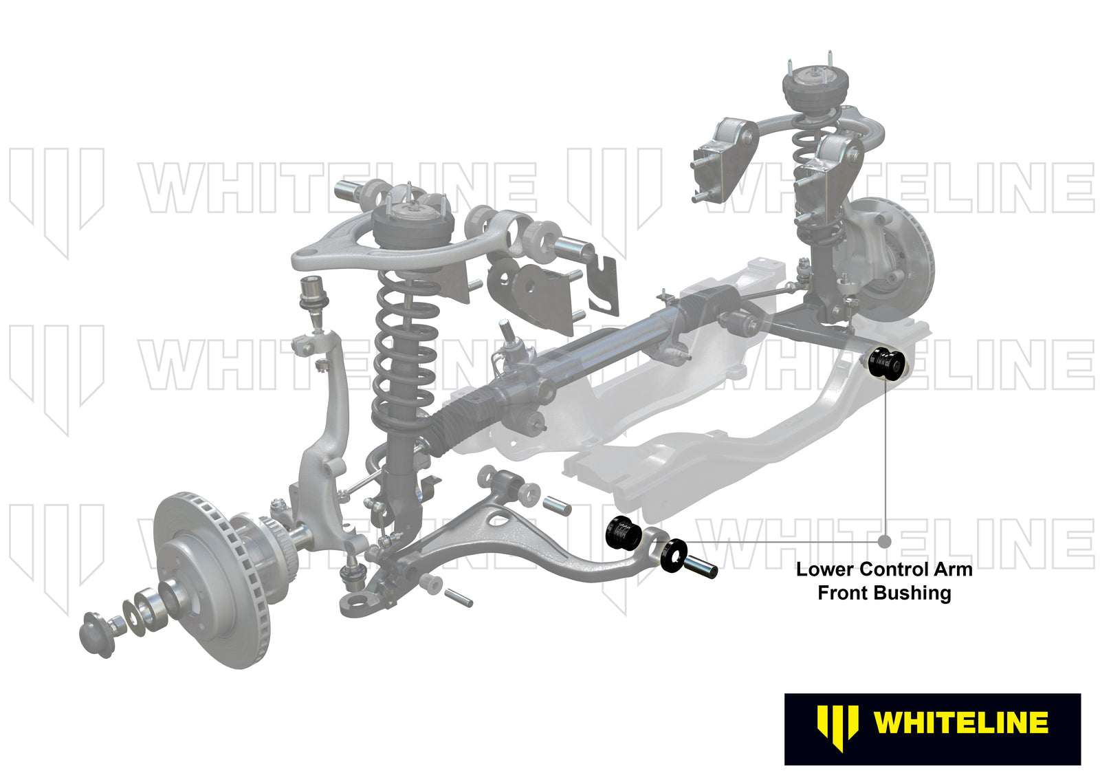 Whiteline Front Control Arm Lower - Inner Front Bushing Kit Double Offset to Suit Ford Falcon/Fairla