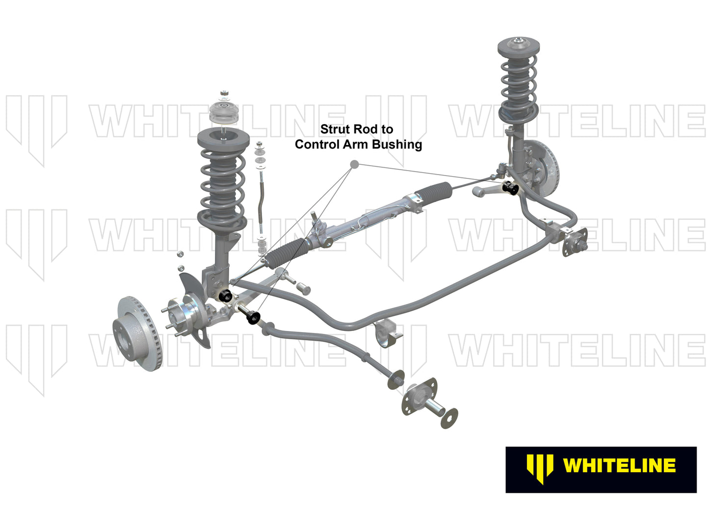 Whiteline Front Strut Rod - To Control Arm Bushing Kit to Suit Holden Commodore VB-VZ and HSV | W529
