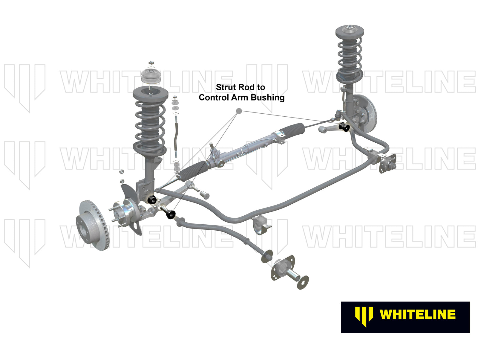 Whiteline Front Strut Rod - To Control Arm Bushing Kit to Suit Holden Commodore VB-VZ and HSV | W529